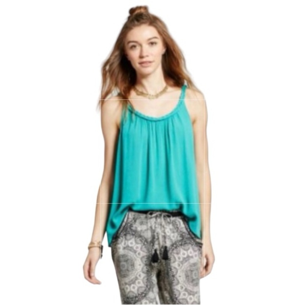 Mossimo women’s tank top XXL Woven Braided Cami NEW